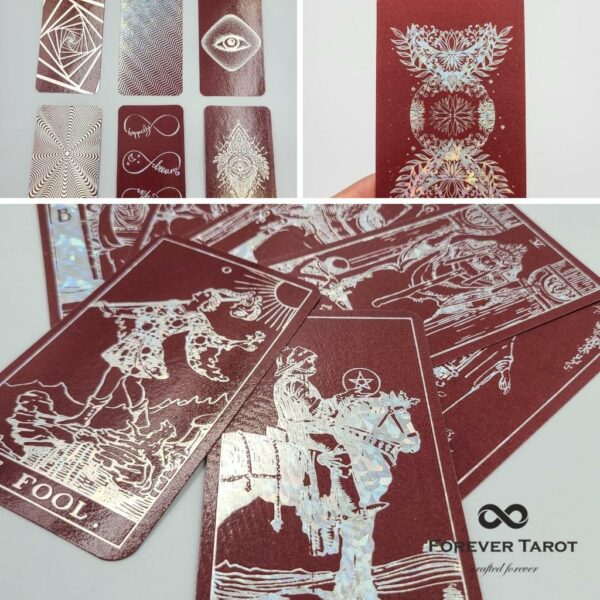 Dark Burgundy Paper Tarot Decks - Image 4