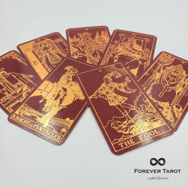 Dark Burgundy Paper Tarot Decks - Image 13