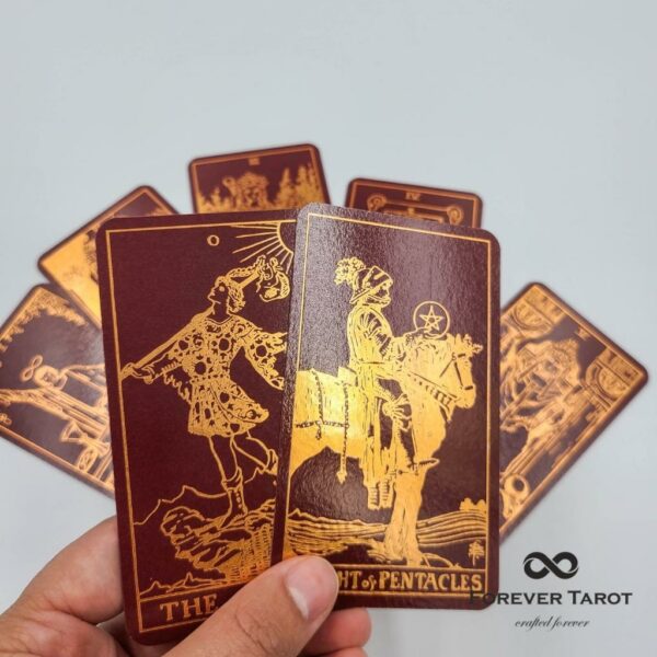 Dark Burgundy Paper Tarot Decks - Image 14