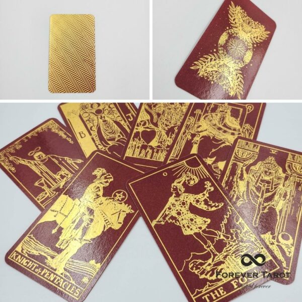 Dark Burgundy Paper Tarot Decks - Image 3