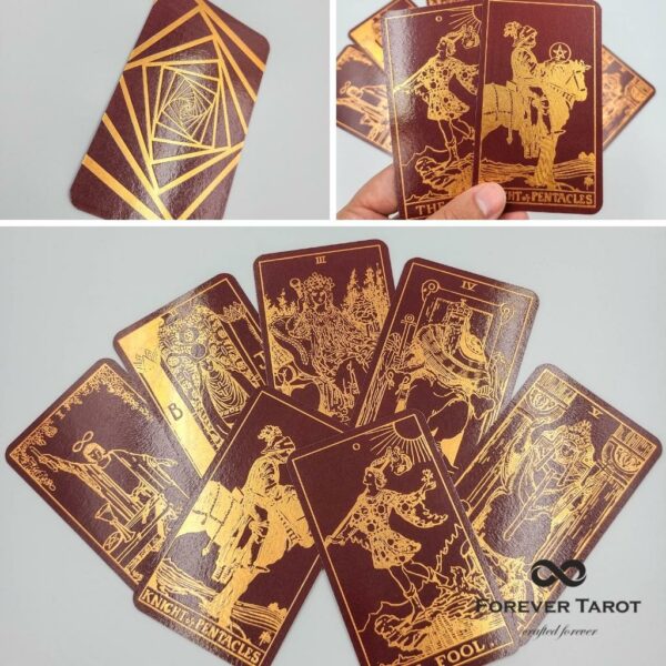 Dark Burgundy Paper Tarot Decks - Image 5