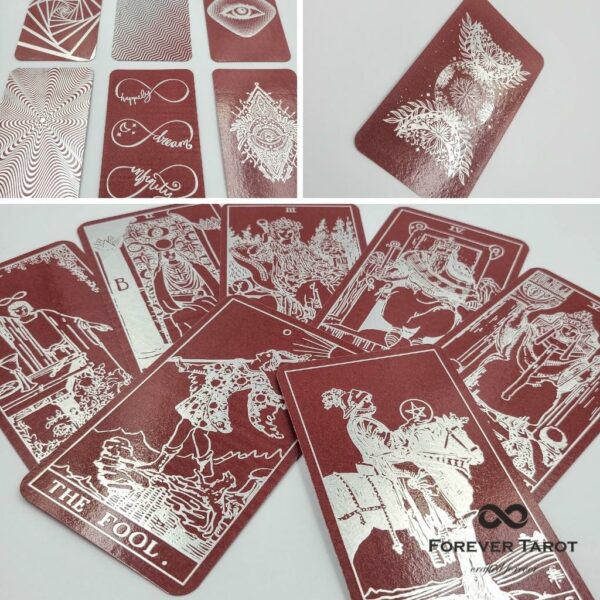 Dark Burgundy Paper Tarot Decks - Image 7
