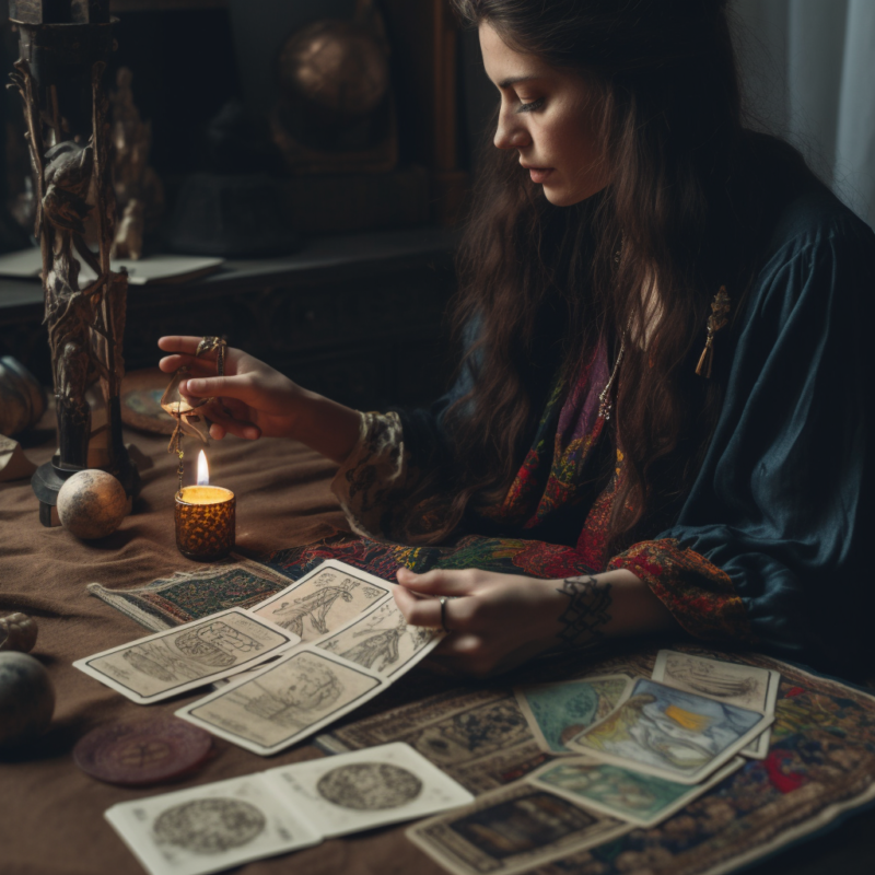 a_woman_reading_tarot_cards